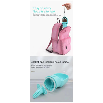 2 in 1 Portable Pet Water Bottle and Feeder 500ML