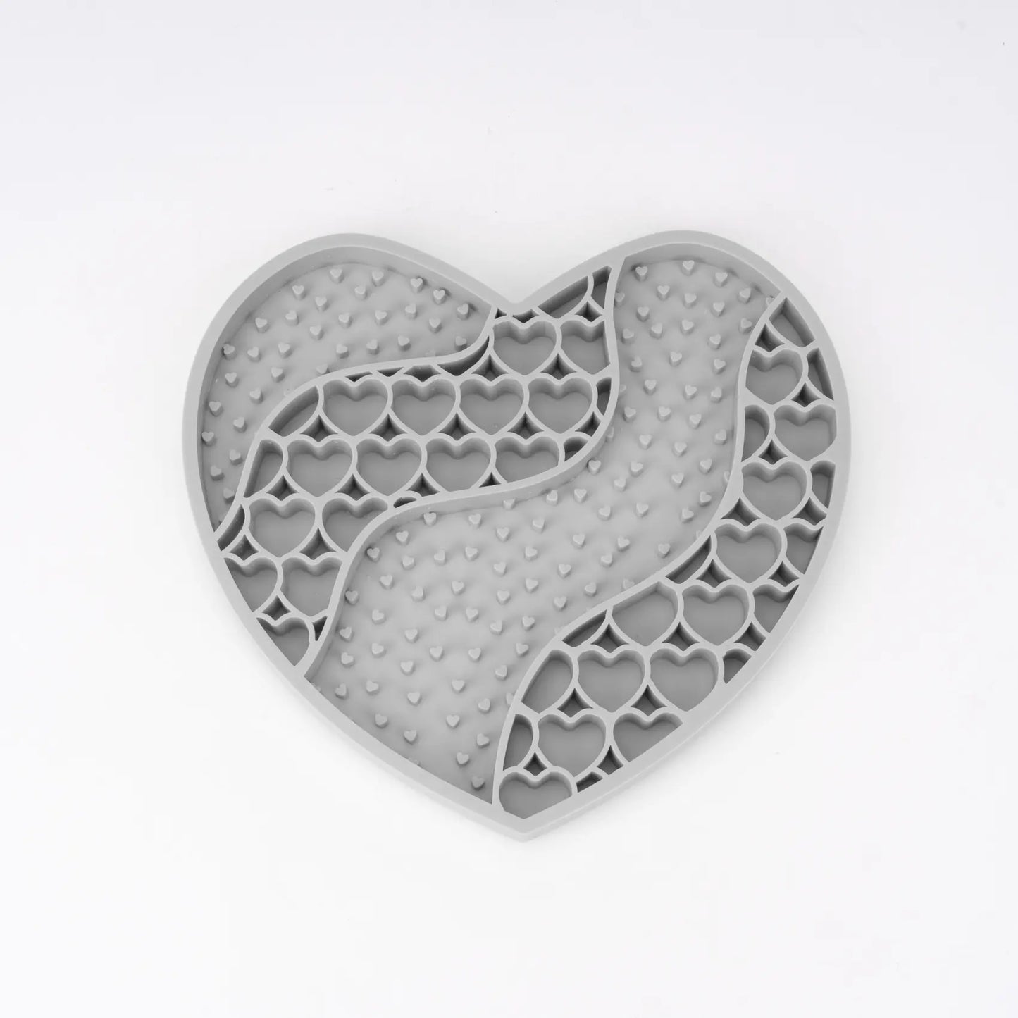 Food-Grade Silicone Heart-Shaped Lick Mat for Dogs and Cats - Anti-Anxiety Slow Feeder in 12 Colors
