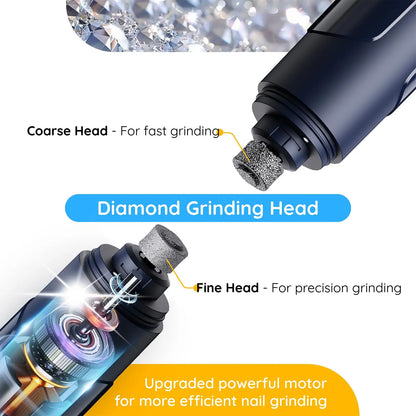 Pet Nail Grinder for Dogs - Upgraded Dog Nail Trimmers Super Quiet, 2 Speeds, Rechargeable, 2 Grinding Wheels for Small Large Dogs & Cats