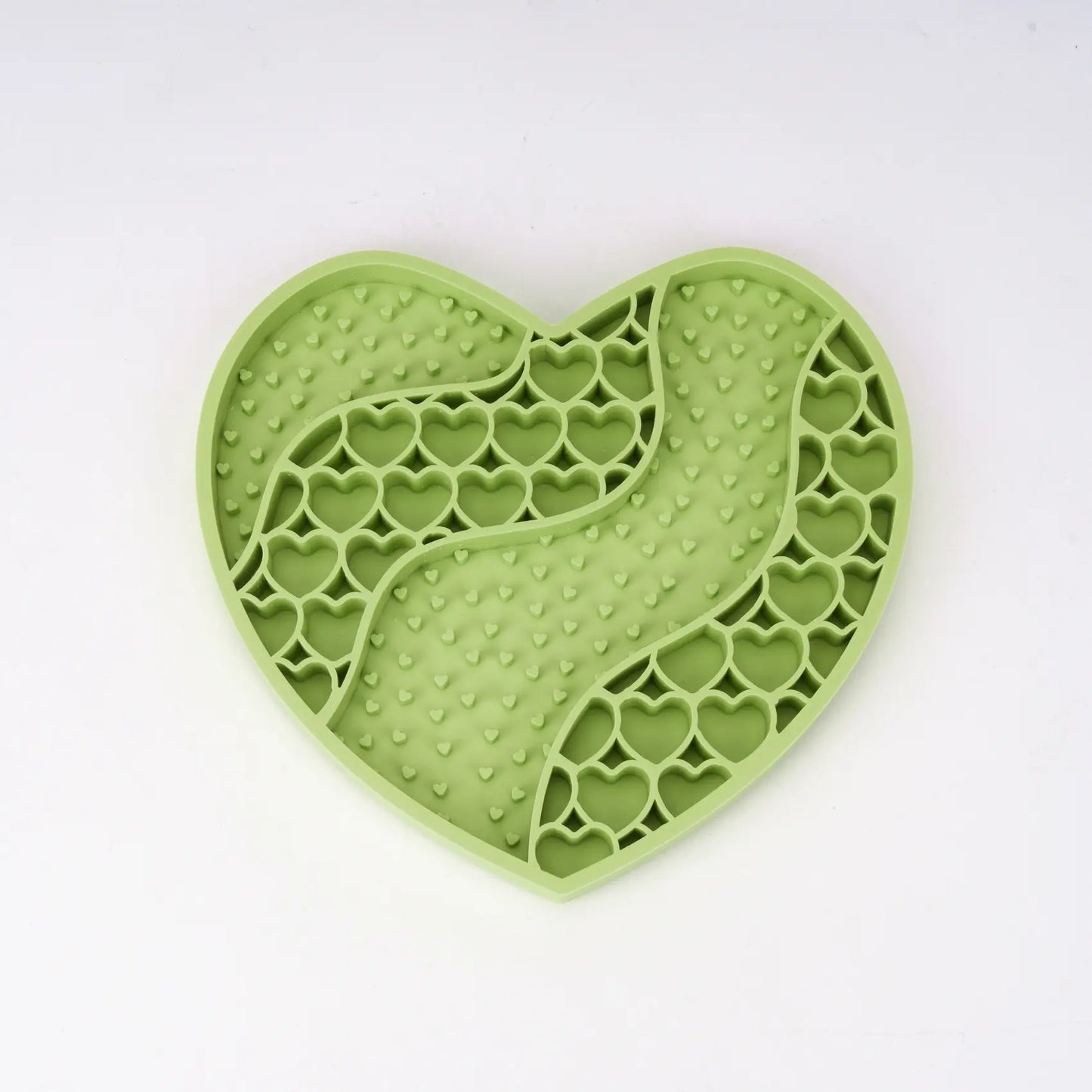 Food-Grade Silicone Heart-Shaped Lick Mat for Dogs and Cats - Anti-Anxiety Slow Feeder in 12 Colors