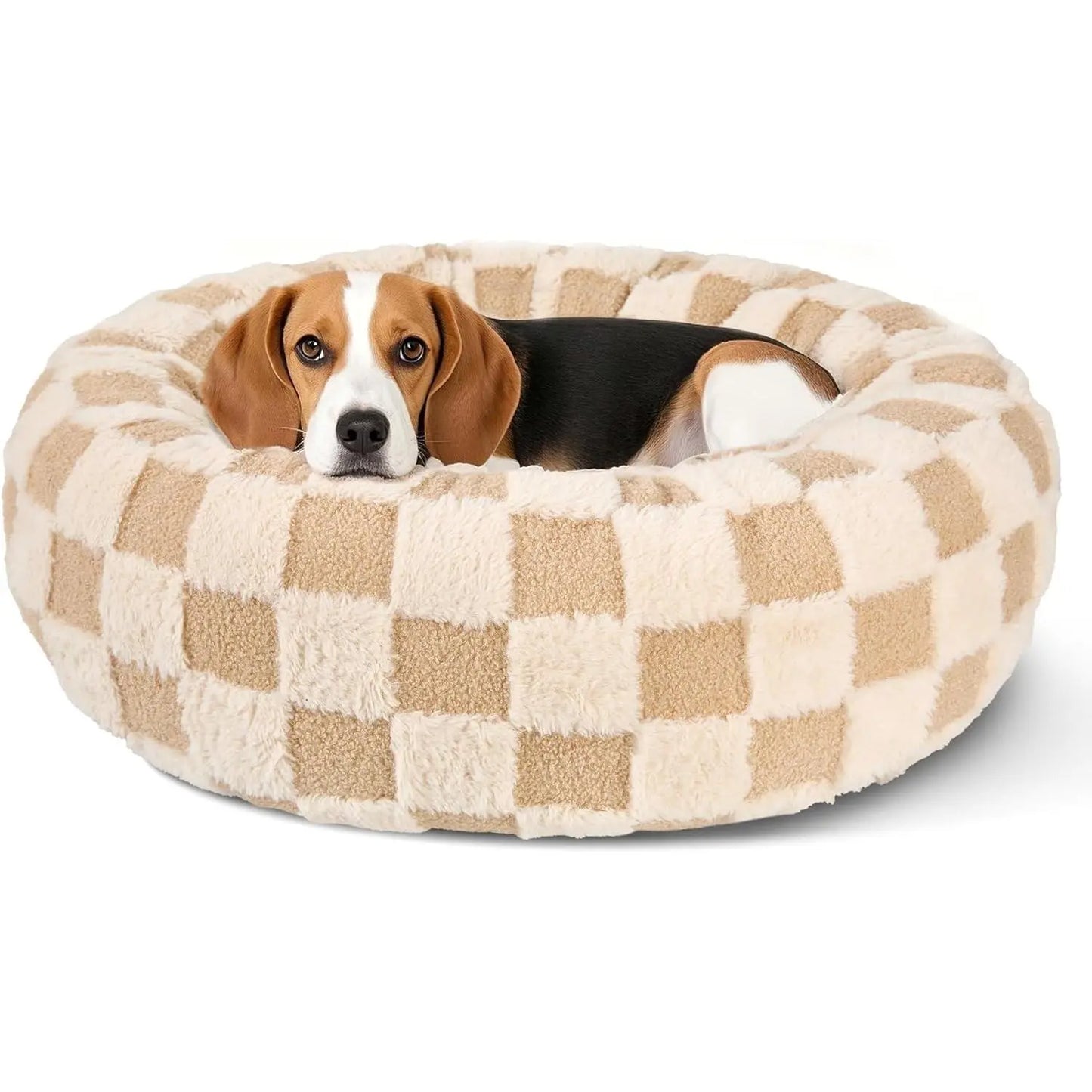 Calming Donut Dog Bed – Plush Anti-Anxiety Cuddler (32”) Kimpets