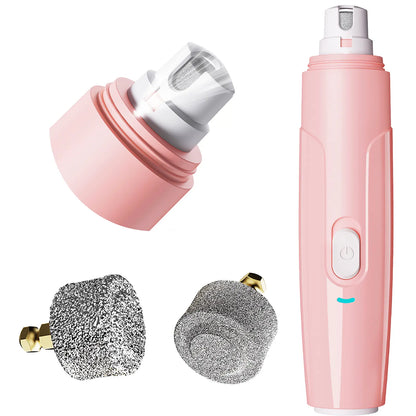 Pet Nail Grinder for Dogs - Upgraded Dog Nail Trimmers Super Quiet, 2 Speeds, Rechargeable, 2 Grinding Wheels for Small Large Dogs & Cats