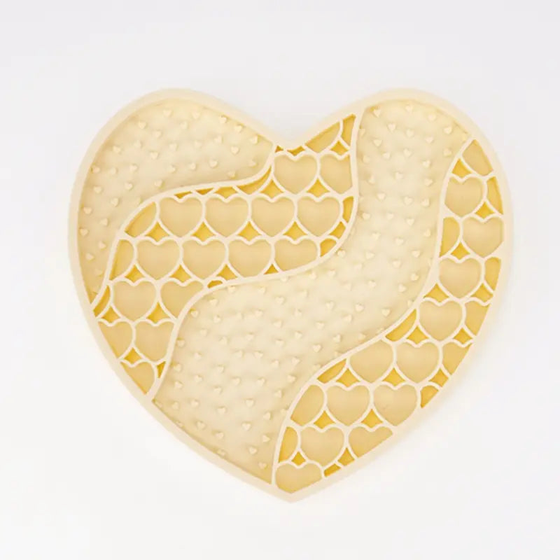Food-Grade Silicone Heart-Shaped Lick Mat for Dogs and Cats - Anti-Anxiety Slow Feeder in 12 Colors