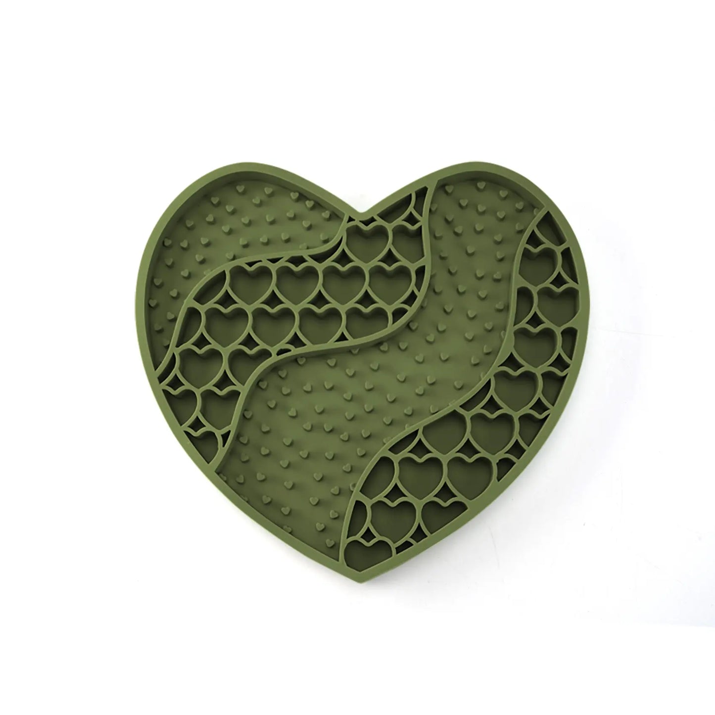 Food-Grade Silicone Heart-Shaped Lick Mat for Dogs and Cats - Anti-Anxiety Slow Feeder in 12 Colors