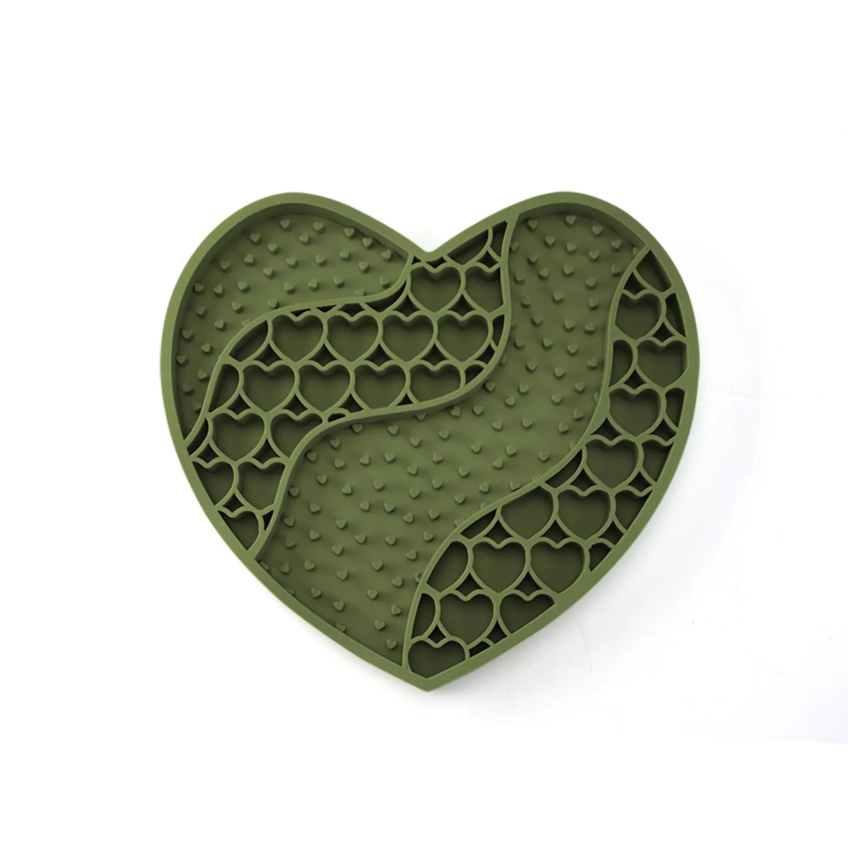 Food-Grade Silicone Heart-Shaped Lick Mat for Dogs and Cats - Anti-Anxiety Slow Feeder in 12 Colors