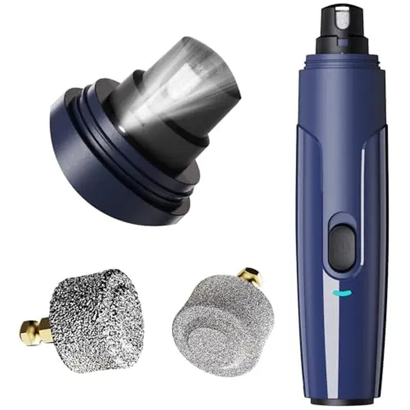 Pet Nail Grinder for Dogs - Upgraded Dog Nail Trimmers Super Quiet, 2 Speeds, Rechargeable, 2 Grinding Wheels for Small Large Dogs & Cats